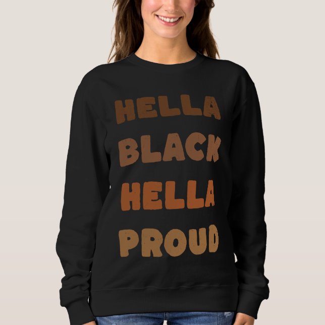Camiseta Hella Black Proud History Month African Pride Men  (Frente)