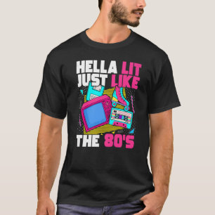 Camiseta Hella ficou igual aos anos 80 e 80 estética 1980 R