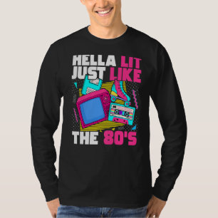 Camiseta Hella ficou igual aos anos 80 e 80 estética 1980 R