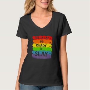 Camiseta Hella Gay E Pronto Para Escrever Roupa