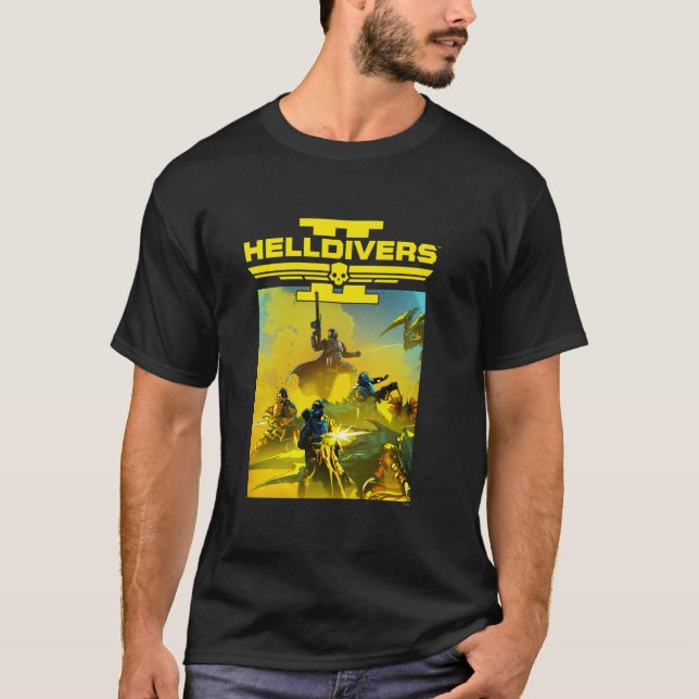 Camiseta Helldivers 2 Sony Playstation Video Game Group Key (Frente)