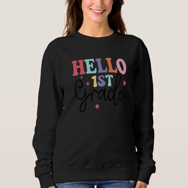 Camiseta Hello 1st Grade First Back To School Student Teach (Frente)