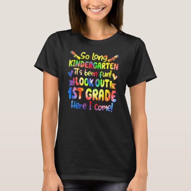 Camiseta Hello 1st Grade Teacher Student Back To School Tie (Frente)