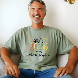 Camiseta Hello 2026 Happy New Year – Festive Celebration
