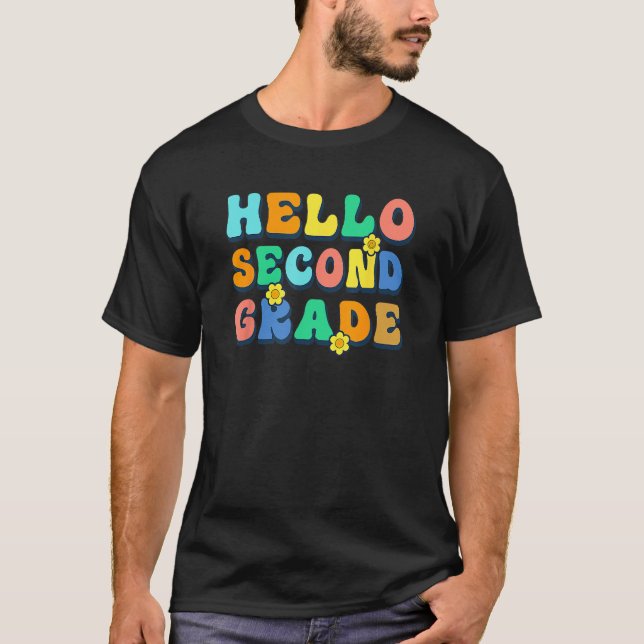 Camiseta Hello 2nd Second Grade Teacher Kids Back To School (Frente)