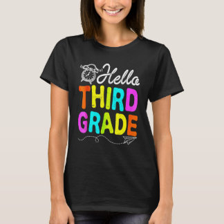 Camiseta Hello 3rd Grade First Day Of School Back To Schoo