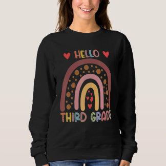 Camiseta Hello 3rd Grade Rainbow Teachers Kids Back To Scho