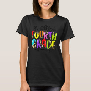 Camiseta Hello 4th Fourth Grade Back To School Boys Girls K