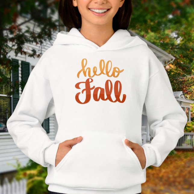 Camiseta Hello Fall - Kids Sweater / Autumn Girl Sweater  (Criador carregado)