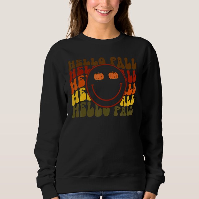 Camiseta Hello Fall  Thanksgiving Matching Family Autumn Ph (Frente)