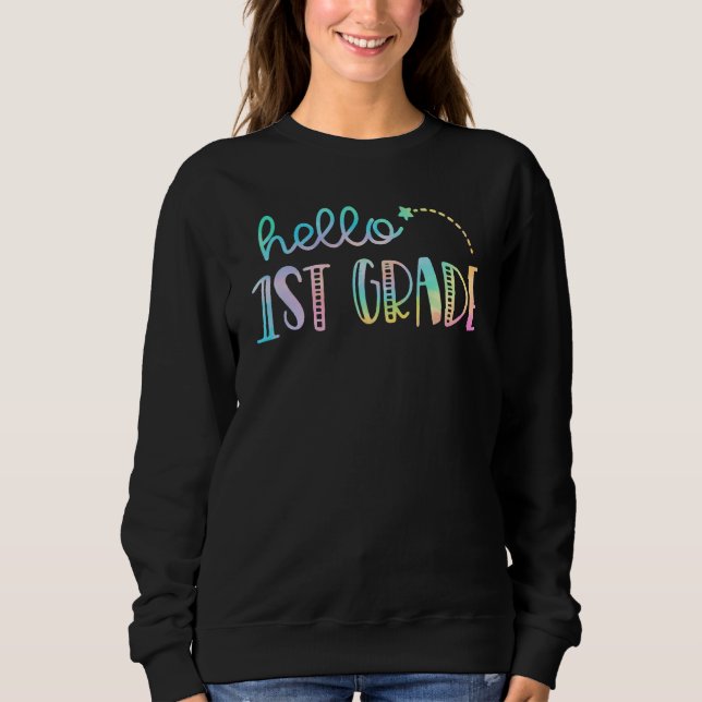Camiseta Hello First Grade 1st Grade Back to School Teacher (Frente)
