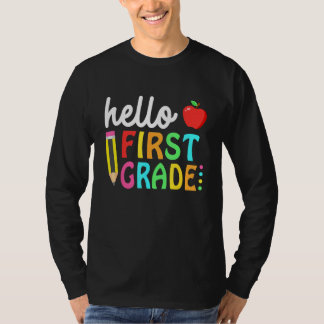 Camiseta Hello First Grade Team 1st Grade Back To School Te