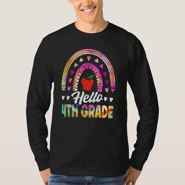 Camiseta Hello Fourth Grade Back To School 4th Grade Squad  (Frente)