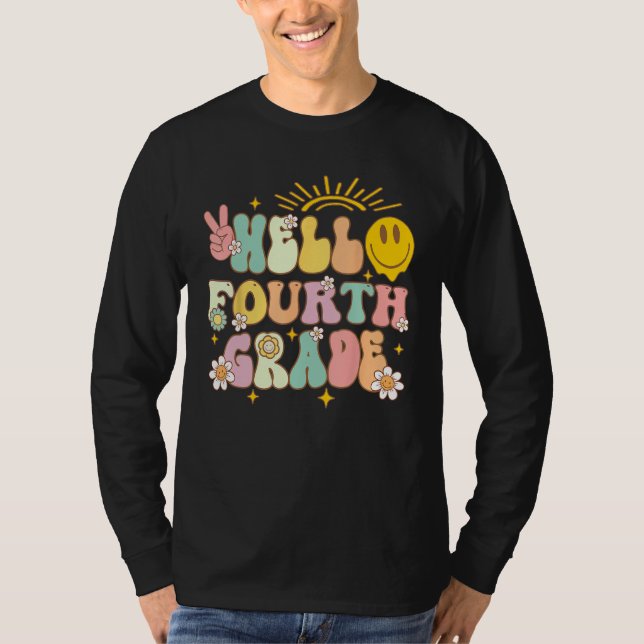 Camiseta Hello Fourth Grade Team 4th Grade Back To School B (Frente)
