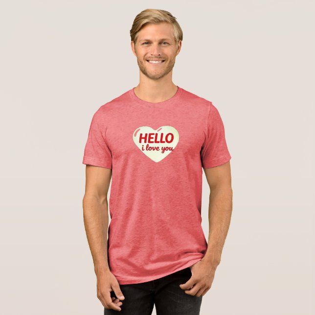 CAMISETA HELLO I LOVE YOU (Frente Completa)