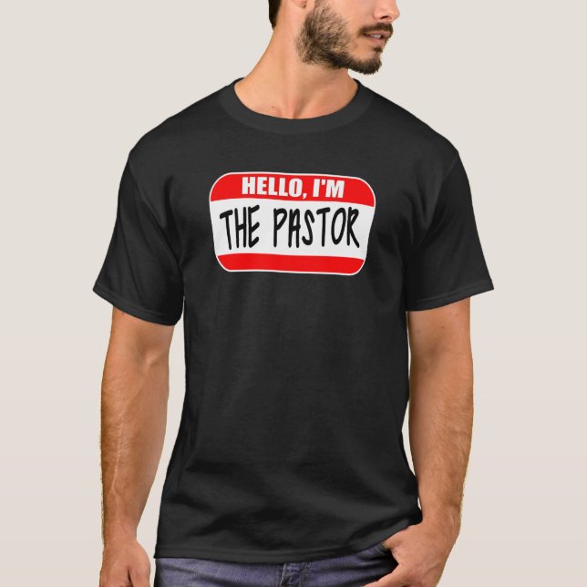 Camiseta Hello I'm the Pastor Appreciation Sermonator Sunda (Frente)