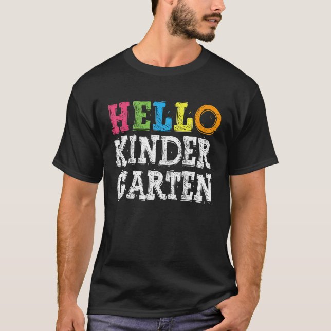 Camiseta Hello Kindergarten Back To School (Frente)