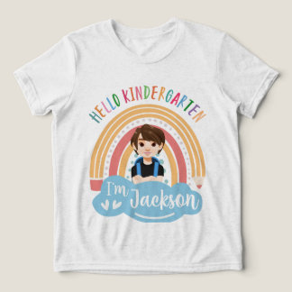 Camiseta Hello Kindergarten - Personalized Shirt For Boy