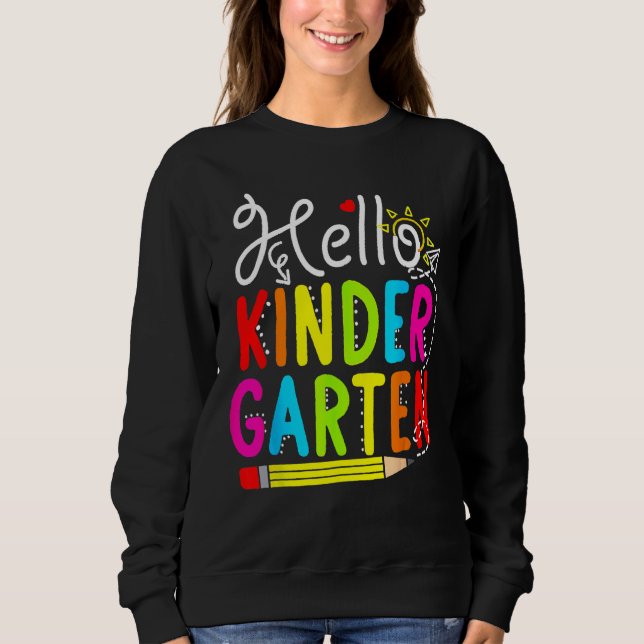 Camiseta Hello Kindergarten Teacher Student Back To School  (Frente)