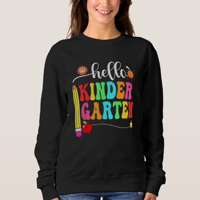 Camiseta Hello Kindergarten Teacher Student Team Funny Back (Frente)