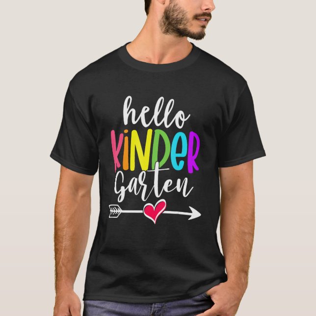 Camiseta Hello Kindergarten Team Kinder Back to School Teac (Frente)