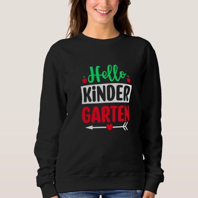 Camiseta Hello Kindergarten Team Kinder Back To School Teac (Frente)