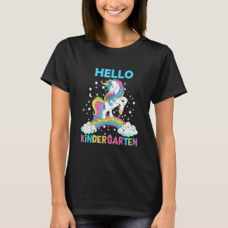 Camiseta Hello Kindergarten Unicorn Here I Come Kindergarte
