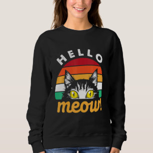 Camiseta Hello Meow Cat Retro Style