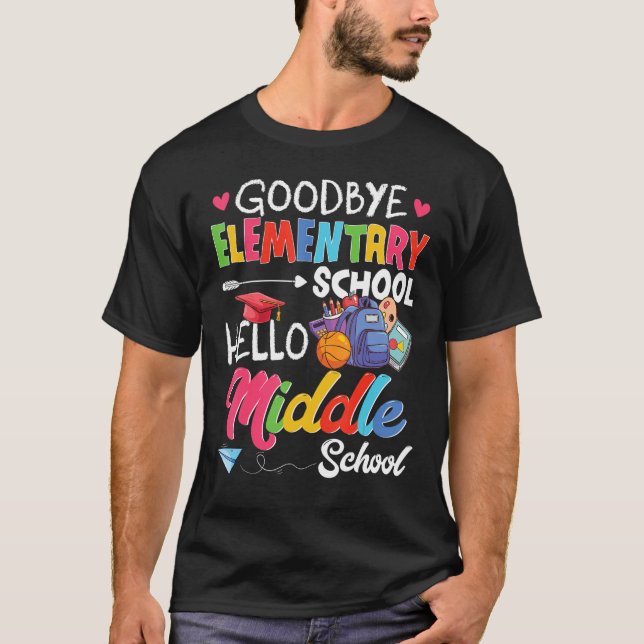Camiseta Hello Middle School Graduation Elementary School (Frente)