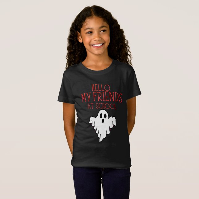 CAMISETA HELLO MY FRIENDS AT SCHOOL, BACK TO SCHOOL (Frente Completa)