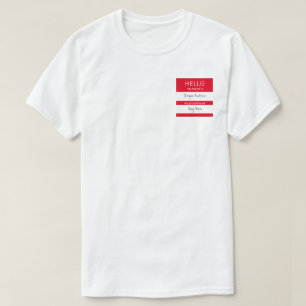 Camiseta HELLO Personalizado Meu Nome e Conteúdo