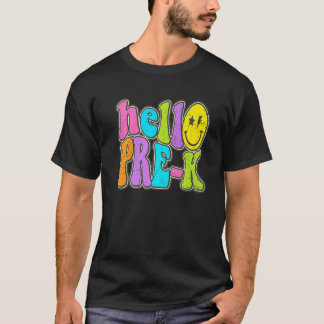Camiseta Hello Pre K  Back To School Teacher Student Boy Gi