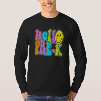 Camiseta Hello Pre K  Back To School Teacher Student Boy Gi