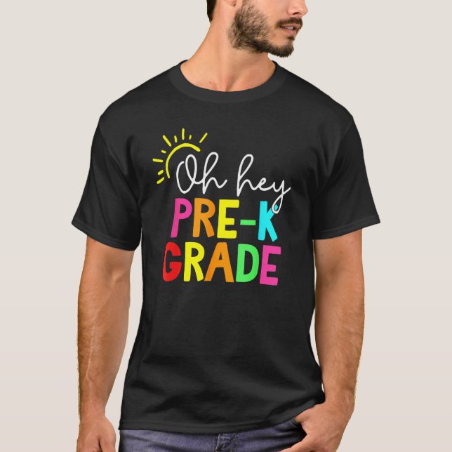 Camiseta Hello Pre K Graduation Team Back To School Teacher (Frente)