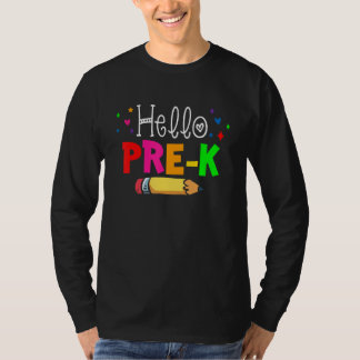 Camiseta Hello Pre K Teacher Kids Back To School Teacher St
