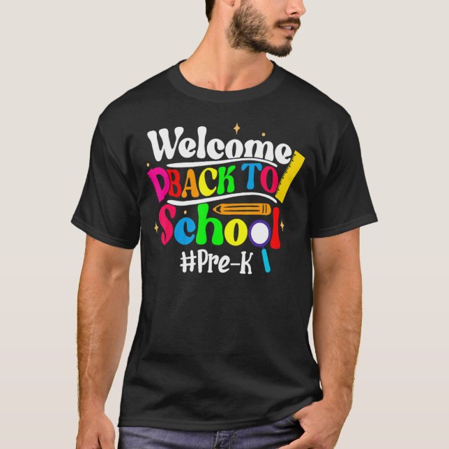 Camiseta Hello Pre K Team PreK Back to School Teacher Girls (Frente)