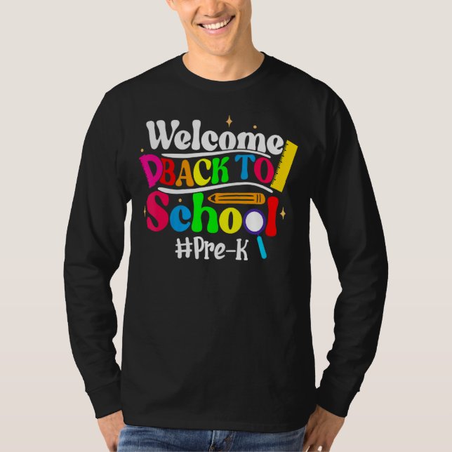 Camiseta Hello Pre K Team PreK Back to School Teacher Girls (Frente)