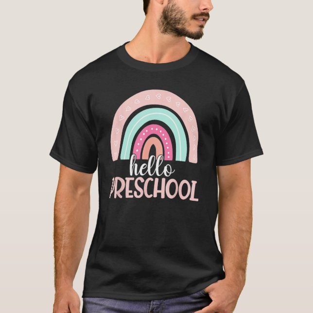 Camiseta Hello Preschool Back To School Preschooler Teacher (Frente)