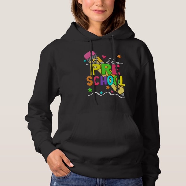Camiseta Hello Preschool Teacher Pencil Back To School (Frente)