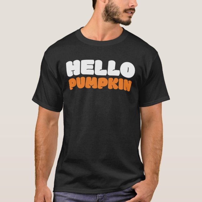 Camiseta Hello Pumpkin Cute Fall Autumn Pumpkin Spice (Frente)