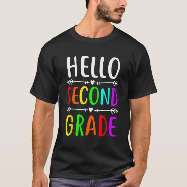 Camiseta Hello Second Grade Back to School 2nd Grade Teache (Frente)
