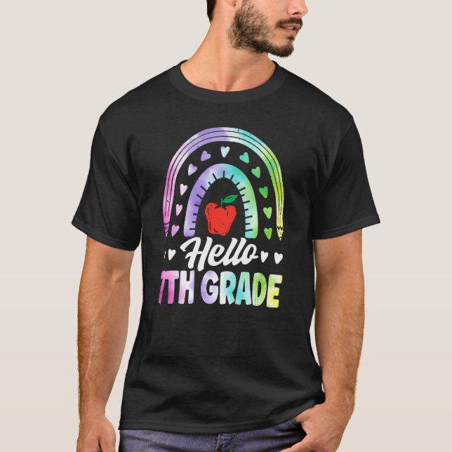 Camiseta Hello Seventh Grade Back To School 7th Grade Squad (Frente)