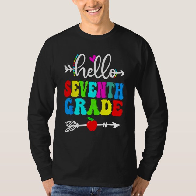 Camiseta Hello Seventh Grade Team 7th Grade Back To School  (Frente)