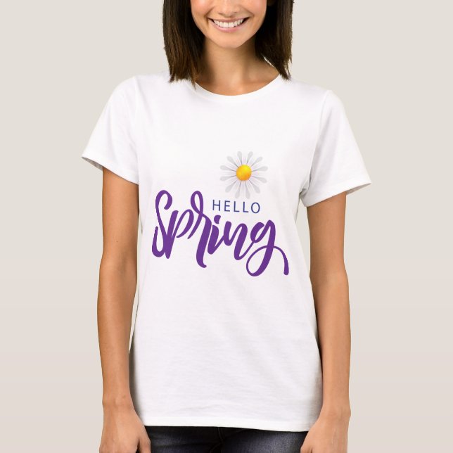 Camiseta hello spring salvação primaveras (Frente)