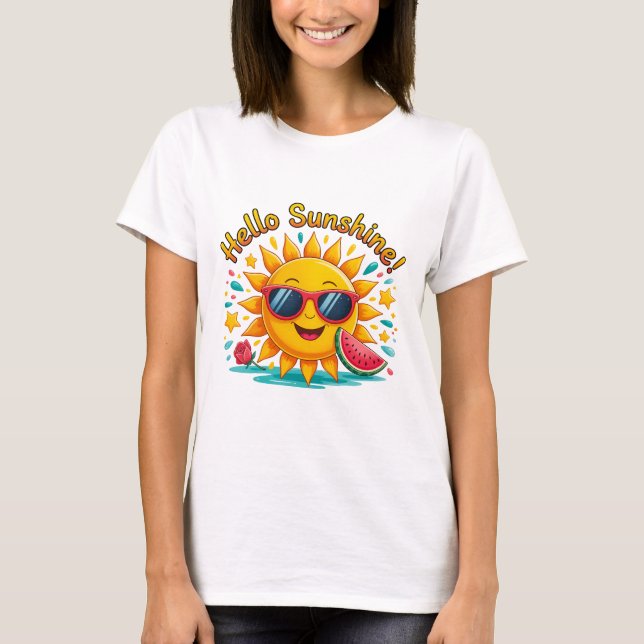 Camiseta Hello Summer  (Frente)