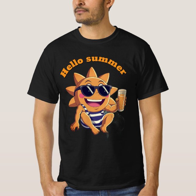 Camiseta Hello summer  baby bodysuit (Frente)