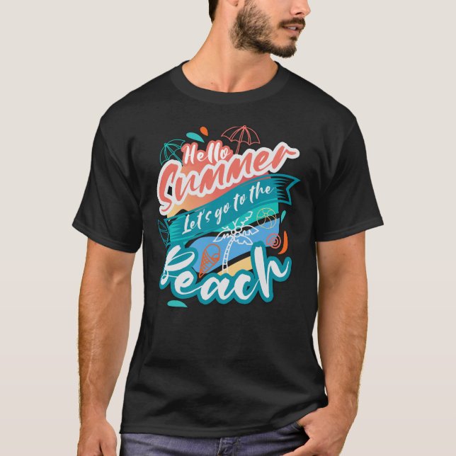 Camiseta Hello Summer Beach (Frente)