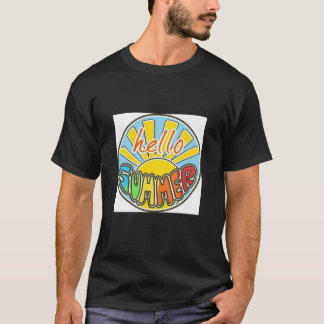 Camiseta Hello Summer | Colorful Summer Vibes Design