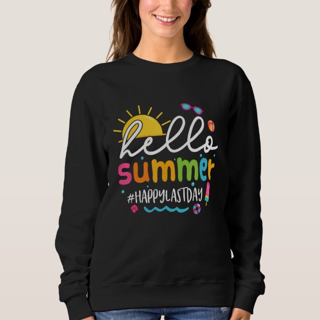 Camiseta Hello Summer Last Day of School Teacher Students (Frente)