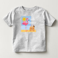 Hello Summer Pink Flamingo Design - Toddler Fine J